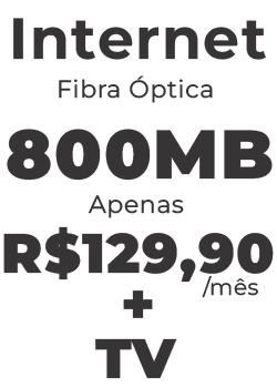 800MB de Internet Fibra Óptica